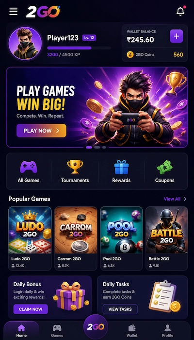 2Go Game Dashboard image
